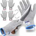 Cut Resistant Gloves Food Grade, Level 5 Protection, Safety Kitchen Cut Gloves, Machine Washable, Durable, Butcher Meat Cutting, Oyster Shucking(Size: 5/XXS)