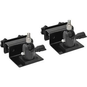 Holicfun Gutter Mount for Bottom-Mount Outdoor Security Cameras and Solar Panels  Fits Google Nest, Wyze, and Other Cameras with Bottom Screw Holes - Black, 2-Pack