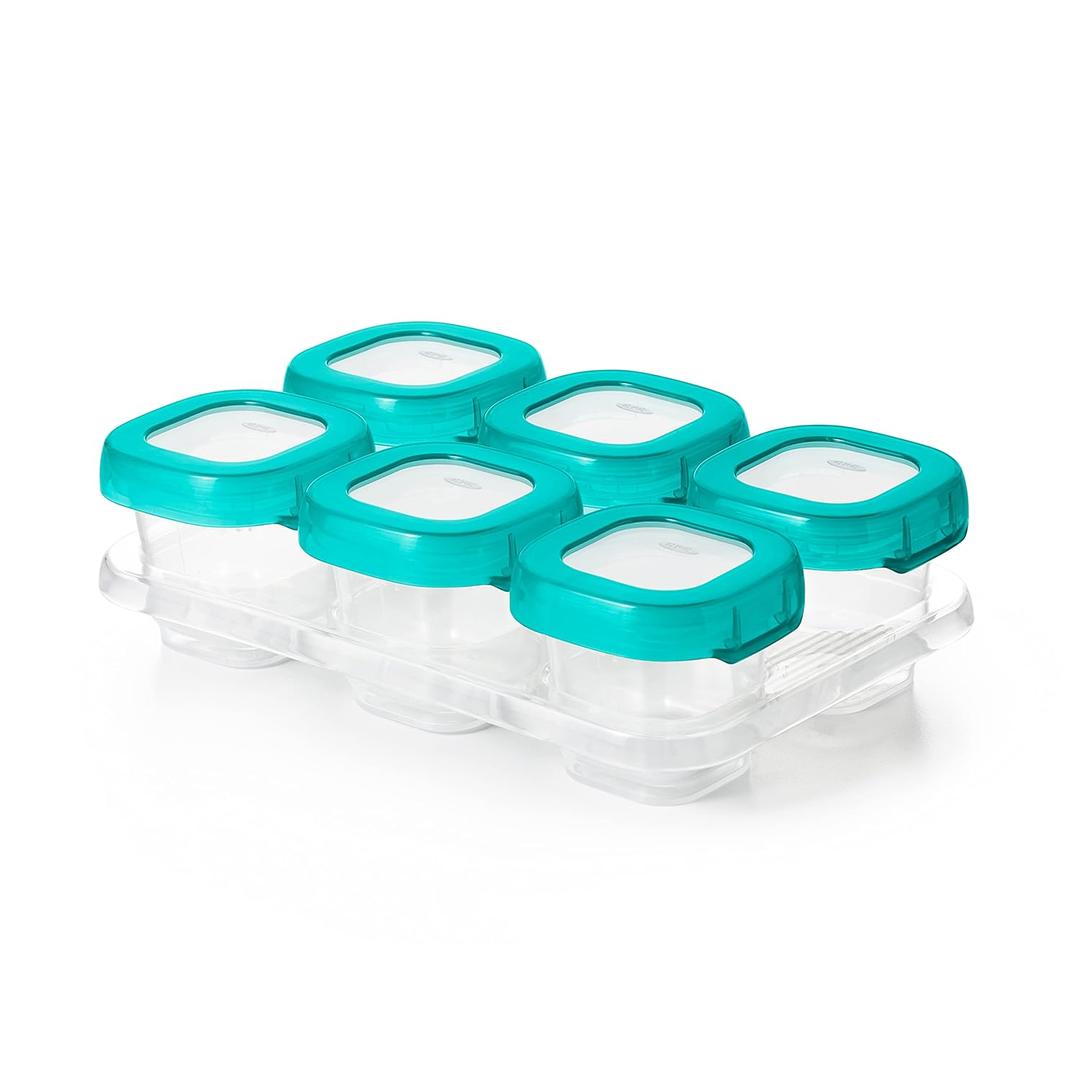 OXO Tot Baby Blocks Freezer Storage Containers 2 Oz - Teal