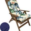 Waterproof Adirondack & Rocking Chair Cushion Indoor and Outdoor High Back Patio Cushions with Ties 43.3 X 19.7 Inch(Without Chair) (Hawaii Style, 1)