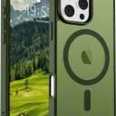 SUPFINE Magnetic for iPhone 16 Pro Case(Compatible with MagSafe)(Military Grade Drop Protection) Slim Translucent Matte Shockproof with Anti-Fingerprint Phone Case,Cangling Green