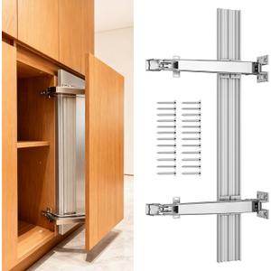 Lateral Opening Door Hinge Set 180° Parallel Opening Cabinet Wardrobe Door Sliding Load-Bearing 15.4lb Heavy Duty Hinge