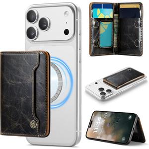 Vinich for MagSafe Wallet Magnetic RFID Blocking Card Holder Compatible with MagSafe Phones and Cases, Strong Magnet Minimalist Phone Wallet for iPhone 17/16/15/14/13/12/Pro/Max/Plus, Luxury Coffee