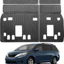 Vanseno Compatible for 2013-2020 Toyota Sienna Backrest Mats 7/8 Seater Model All Weather TPE Kick Mats Seat Back Cover for 2013 2014 2015 2016 2017 2018 2019 2020 Toyota Sienna Accessories