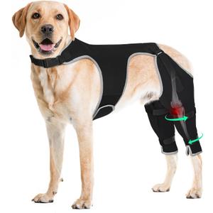Dog Recovery Sleeve Back Leg Breathable Dog Rear Leg Sleeve for ACL/TPLO Wound Recovery, Adjustable Dogs Pants with Reflective Edge Suitable for Male and Female Pets Cone Alternative,XXL