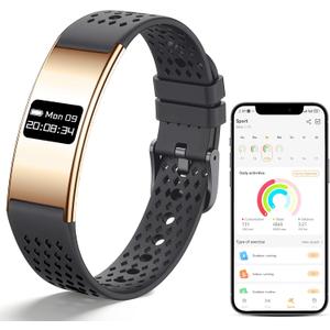Irondance Smart Bracelet for Women Men,Wearable Activity & Fitness Tracker,AllDay Heart Rate/Stress/HRV/Step Monitor,24H Sleep Tracker,Multiple Sport Modes Smart Wristband with 2 Bands, Free APP