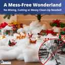 3 Pack Fake Snow Fluff Sheet  45 sqft Fluffy Cotton-Like Christmas Snow for Mantle, Tabletop, Winter Village, Tree Base & Nativity Display Decoration