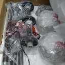 Brown Glass Floor Lamps for Living Room 66.5'' Standing Lamp with 3 Brightness Lights Vintage Mid Century Modern Pole Bronze Tree Lamp for Bedroom Office(3LED Bulbs Included)