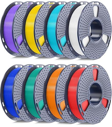YOOPAI PLA+ Filament 1.75mm, 250g Starter Color Bundle, 8 Rolls