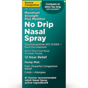 Care No Drip Severe 12 Hour Nasal Decongestant Pump Mist, Maximum Strength Plus Menthol, Allergy Relief, 1 Fl Oz (Pack of 1)