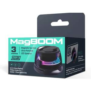 Magboom Led Magnetic Bluetooth Speaker| Wellbots, Black, Pack of 1