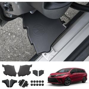 JYCDC Compatible with Toyota Sienna 2025 2024 2023 2022 2021 Protective Cover for Car Parts Middle Door Hinge Protection Cover Screw Dust Cover Decorative Accessories (Complete Set)