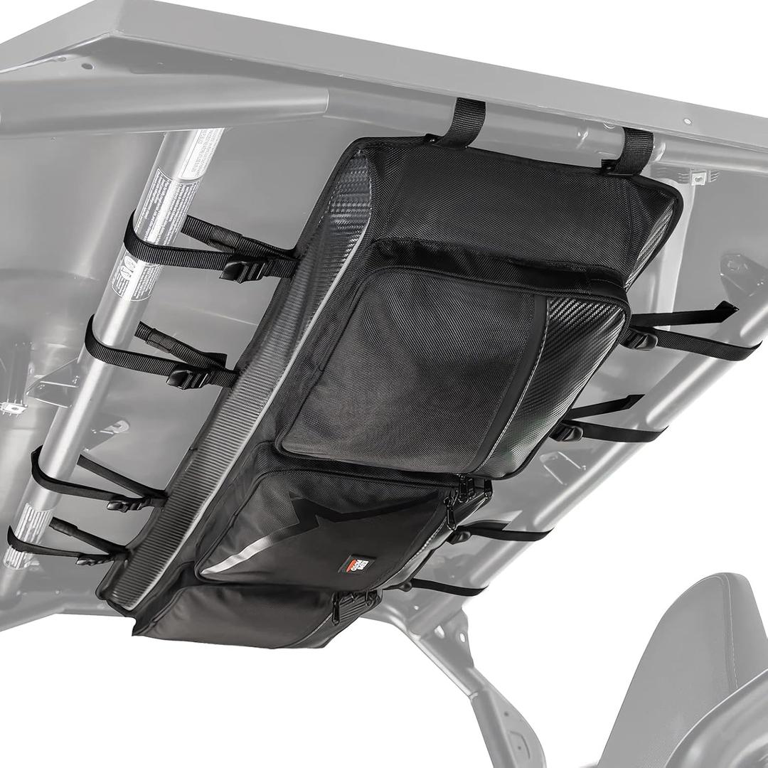 KEMIMOTO UTV Roof Bag 1680D 4.2 Gal Storage Compatible with CFMOTO ZForce 950 HO/HOEX 2022-2024 / ZForce 950 Sport 2020-2022 G1, Large-Capiticy Water-Resistant Overhead Roof Storage Bag
