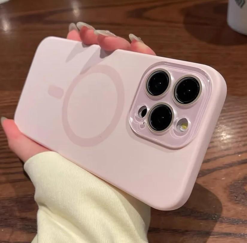 Magnetic for iPhone 16 Pro Max Case with Camera Lens Protector,Silicone Phone Cover Compatible with Magsafe,Full Protection Shockproof Anti-Scratch,Soft Microfiber Lining Inside, Pink Magnetic for iPhone 16 Pro Max Case with Camera Lens Protector,Silicone Phone Cover Compatible with Magsafe,Full Protection Shockproof Anti-Scratch,Soft Microfiber Lining Inside, Pink