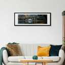 upsimples 12x36 Picture Frame, Display Pictures 10x30 with Mat or 12 x 36 Without, Wall Hanging Long Frames, Black, 1 Pack
