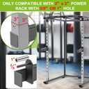 Kipika Safety Spotter Arms for 3" x 3" Power Racks with 5/8" & 1" Holes - Heavy Duty Barbell Safety Catches with Rubber Pad - Adjustable and Easy to Install - Set of 2