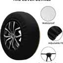 Spare Tire Cover Weatherproof Universal Wheel Protectors for RV Camper Travel Trailer SUV Truck 14 Inch