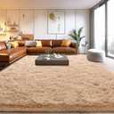 Area Rugs for Living Room, Soft Shaggy Carpets for Living Room, Fuzzy Rugs for Kids' Room, Perfect Decor for Modern Home Camel 5x7 Feet