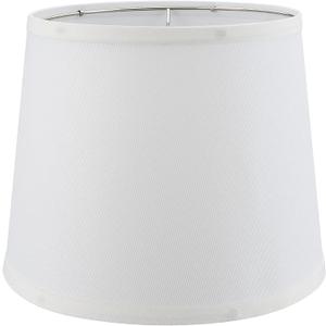 Aspen Creative 38007, Collapsible Empire Transitional Spider Shade, 9" Top x 11" Bottom x 9" Slant, White Linen