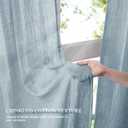 Melodieux Blue Sheer Curtains 84 Inches Long 2 Panels for Bedroom Living Room, Natural Cotton Textured Light Filtering Window Sheer Curtains, Rustic Rod Pocket Crinkle Voile Drapes, 52" W x 84" L