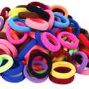 QRTVI Baby Hair Ties, Cotton Toddler Hair Ties for Girls and Kids, Multicolor Small Seamless Hair Bands Elastic Ponytail Holders(15 Colors)