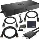 Dell WD19DCS WD19 DCS Performance Docking Station with Up to 210W Power Supply, Dock + ZoomSpeed HDMI Cable + 2 x ZoomSpeed DisplayPort Cables + Starter Bundle