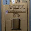 Regalo Safety 29-49" Easy Step Extra Wide Baby Gate for Doorways & Bottom of Stairs, Pressure Mounted Safety Gate with Door for Babies, Toddlers & Pets, Black