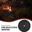 36" Round Fire Pit Mat for Solo Stove Bonfire, Fireproof Mats for Under Reusable Oil-Proof Waterproof BBQ Pad for Deck Patio Grass Outdoor Indoor Grill Solo Stove Accessories