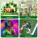 2 x 150PCS St Patricks Day Accessories, St. Patrick's Day Glasses Bracelets Tattoos Beads, Shamrock Saint Patricks Parade Throw, Irish Glasses Bracelets Tattoos Beads Stuff Bulk, Party Favor Decorations (Green)