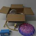 Floor Lamp for Living Room,Bedroom,Gold Dimmable Standing Lamp with Remote,Mid Century Modern Brass Tall Lamp Retro Vintage Purple Glass Lamp Floor Light Boho Bohemian