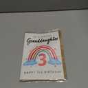 PTDShops Happy 3Rd Birthday To A Special Granddaughter Card - Rainbow Cute Card - Granddaughter's Third Birthday - Age 3 - Three Year Old - Getting Card - Gifts For Granddaughter From Grandparents
