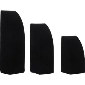 3pcs Velvet Necklace Holder Jewelry Display Stand Jewelry Bust Organizer for Home Shop Earring Pendant Display Easel Space Efficient Quality Material