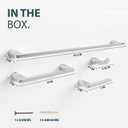 Mega Handles Bathroom Accessory Set Polished Chrome - 4-Piece, Towel Bar