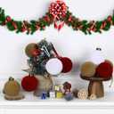 12 Pcs Velvet Christmas Balls Bulk Shatterproof Plastic Christmas Tree Decorations for Decorative Hanging Baubles (12, WhiteWine redKhaki, 3.94Inch)