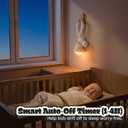 Aesthetic Plush LED Night Light, 1200mAh Rechargeable Mood Lamp, 3 Color Temperatures (Warm/Nature/Cool), 150 Lumens Dimmable Nursery Light with Remote, 1-4H Timer, Bedside Decor, White