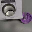 Munchkin Cool Cat Sippy Cup with Straw for Toddlers, Stainless Steel Straw Cup, 8 Ounce, Purple