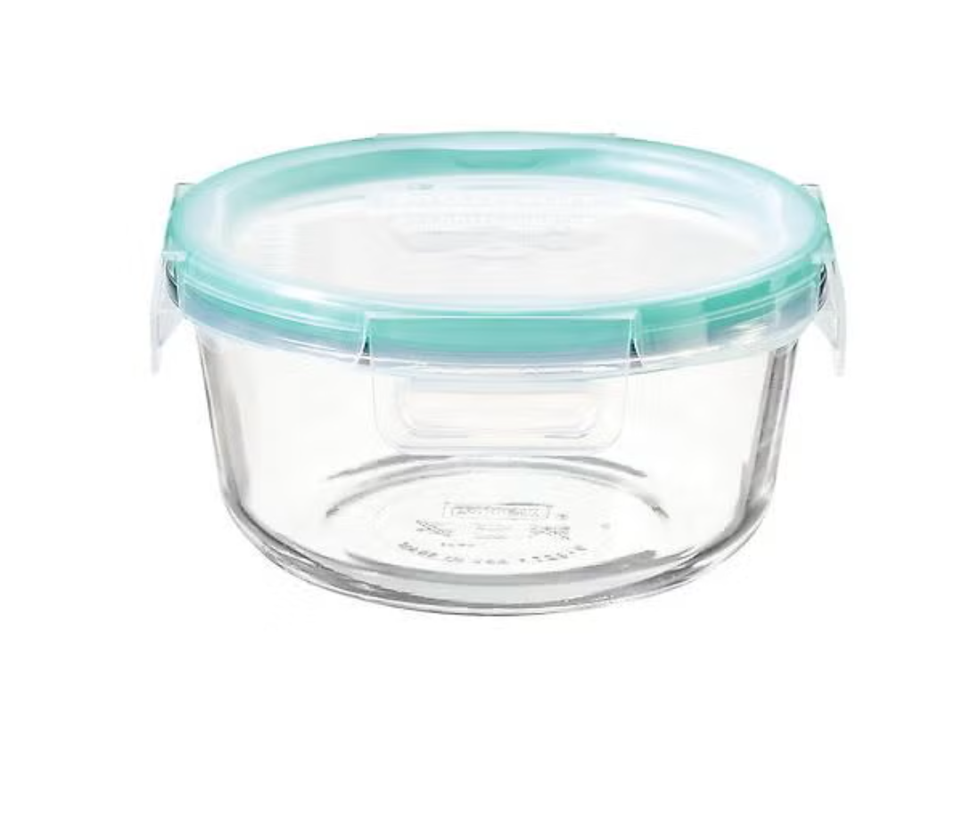 Snapware 4-Cup Total Solution Round Food Storage Container, Glass