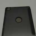 Soke for New iPad Air 13 Inch Case (M3 2025/M2 2024) with Pencil Holder, [Auto Wake/Sleep + Camera Protection] Shockproof Cover with Clear Transparent Back for Apple iPad Pro 12.9", Black