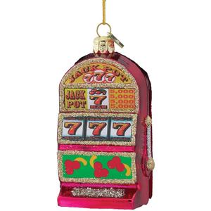 Noble Gems Kurt Adler 3-1/2-Inch Glass Slot Machine Ornament,Christmas
