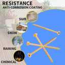 YIRAN Deck Screws 2 Inch, Wood Screws #8 x 2, 650 PCS, Tan Coated, TorxDrive Head, T25 Star Bit Included