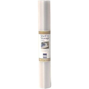Magic Cover Non-Adhesive Vinyl Shelf and Storage Liner Ideal for Wired Shelving, 18-Inches by 4-Feet, Clear Ribbed