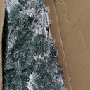 7.5Ft Pre-Lit Artificial Christmas Tree, Snow Flocked Hinged Pine Tree with 550 Led Lights, 1346 Branch Tips, Easy Assembly, Metal Stand, Perfect Xmas Decoration for Home, Office, Party 