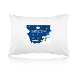 Babebay Toddler Pillow,13X18 Soft Toddler Pillows for Sleeping, Machine Washable Kids Pillow with Cotton Pillowcase, Perfect for Travel (White) (13x18 Inch (Pack of 1))