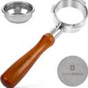 Casabrews 58mm Bottomless Portafilter with 3 Ears, Professional Espresso Portafilter with Filter Basket and Puck Screen, Compatible with CASABREWS Ultra, 5700 Series, 4700Gense and Neutron Pro