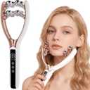 Rechargeable Face & Neck Massager  3D Roller Facial Lifting Device with Gentle Heat & Vibration, Jawline Contour Tool, Portable Anti-Puffiness Massager for Home, Office & Travel