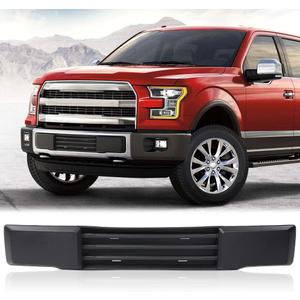 CHEDA Front Bumper & License Plate Bracket Mount Fascia Cover Compatible with Ford F150 2015 2016 2017 FL3Z-17E810-AA FL3Z-17A385-A