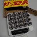 GAsupply 1/2-20 Lug Nuts, 1/2 X 20 Closed End Acorn Tuner Long Spline Lug Nuts 2" (50mm) Tall Conical Seat 60 Degree Chrome Lug Nuts, 20 Pack+1 Spline Lug Key (Silver)