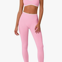 ABOCIW Workout for Women 1 Piece Gym Color Block Strappy Sports High Waist Tummy Control Leggings Yoga Pilates Outfits Athletic Work Out Clothes Pink, Large