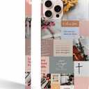 Bible Verse Case for iPhone 16 Pro Max - Christian Jesus Quotes Collage Pattern, Tough PC Full Cover Case