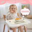 2Pack Silicone Placemats for Baby&Kid, Stain-Proof Non-Slip Baby Place Mat for Restaurant Highchair& Home Dining, Baby-led Food mats for Travel, Portable Toddler Table mat-Waterproof&Dishwasher Safe (Pink&beige)